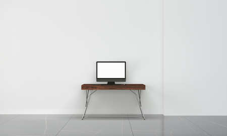 modern interior with white wallの写真素材