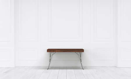 modern interior with white wallの写真素材