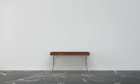 Modern interior with white wallの写真素材