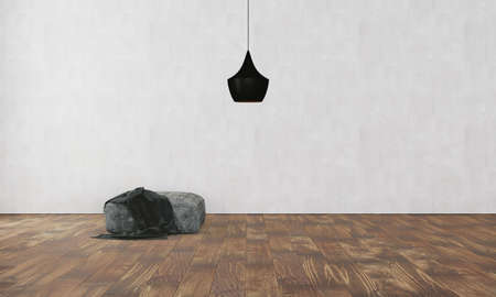 Elegant interior, modern office with white wall and elegant floor.の写真素材