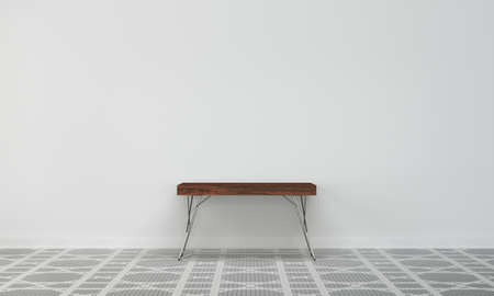 Elegant white wall with modern floorの写真素材