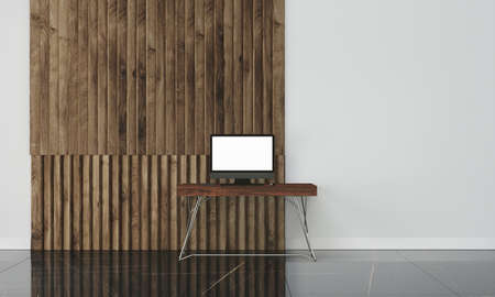 modern interior with white wallの写真素材