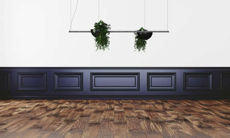 modern interior with white wallの写真素材