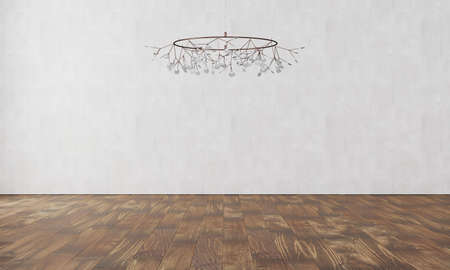 Elegant interior, modern office with white wall and elegant floor.の写真素材