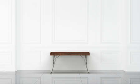 Modern interior with white wallの写真素材