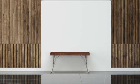 Elegant interior, modern office with white wall and elegant floor.の写真素材