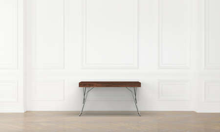 Elegant interior, modern office with white wall and elegant floor.の写真素材