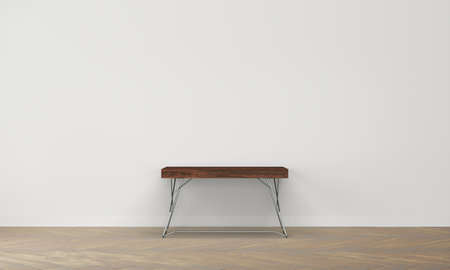 Elegant white wall with modern floorの写真素材