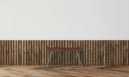 Elegant white wall with modern floorの写真素材