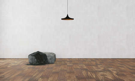 Elegant interior, modern office with white wall and elegant floor.