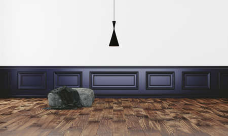 Modern interior with white wallの写真素材