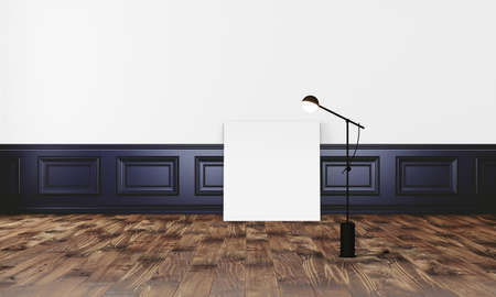 Modern interior with white wallの写真素材