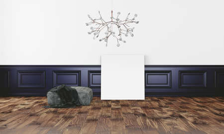 Office interior with white wallの写真素材