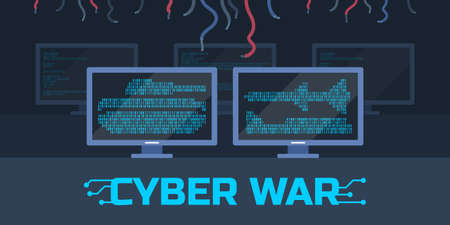 Cyber warfare involves the actions to attack and attempt to damage another nations computers or information networks throughのイラスト素材