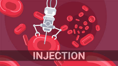 Vector illustration nanorobots
