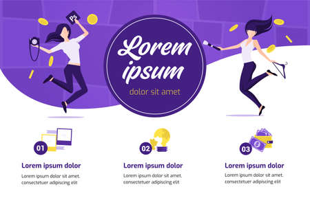 Flyer vector illustration mockup for beauty artistsのイラスト素材