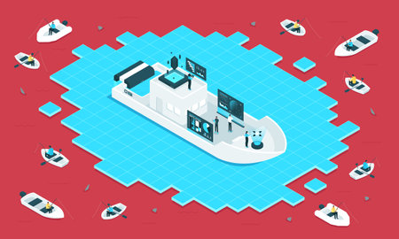 Blue ocean business strategy vector illustrates where there is no pricing pressureのイラスト素材