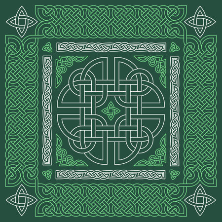 Celtic ornament flat vector illustrationのイラスト素材