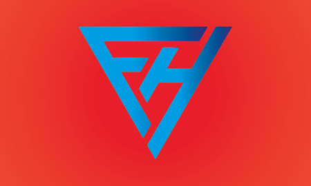 FH logo design vector file | Editable fileのイラスト素材