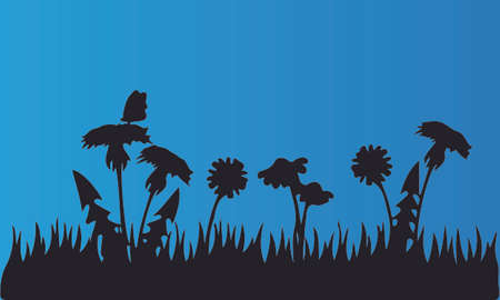 Spring Silhouette Craft Design vector | Editable fileのイラスト素材