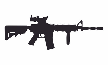 M16 Rifle Gun cut file, SVG , Cricut, Silhouette