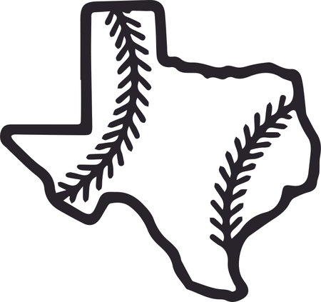 Baseball Texas vector file any changes can be possibleのイラスト素材