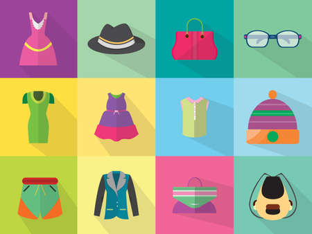 Clothes and Accessoriesのイラスト素材