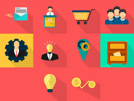 Marketing and Managementのイラスト素材