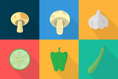Vegetables Iconsのイラスト素材