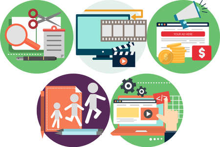 Creative Process Icons Setのイラスト素材