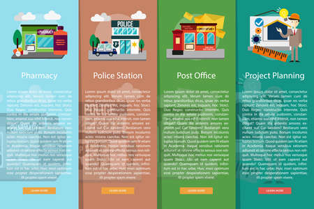Building And Construction Vertical Banner Concept Royalty Free