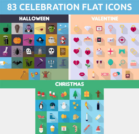 Bundle Celebration Icons Setのイラスト素材