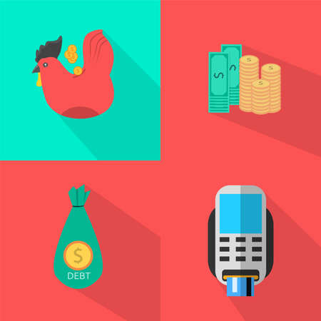 Finance and Banking Icons Setのイラスト素材