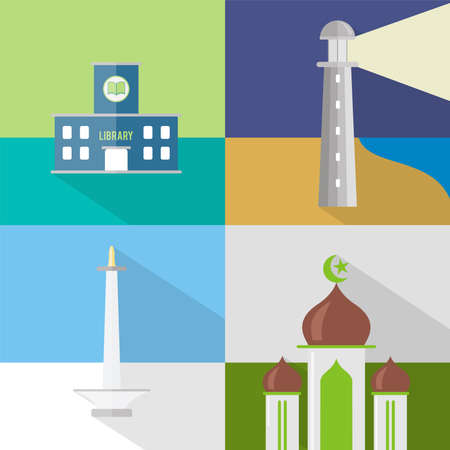 Building Icons Setのイラスト素材