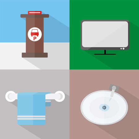 Hotel and Restaurant Icons Setのイラスト素材