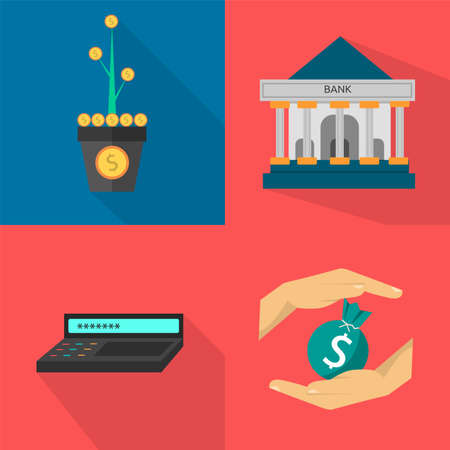 Finance and Banking Icons Setのイラスト素材