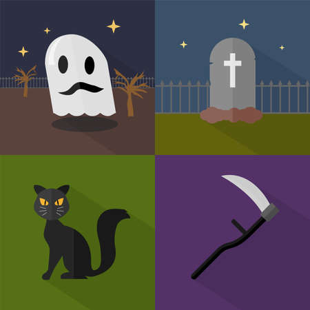 Halloween Icons Setのイラスト素材
