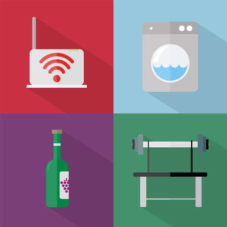 Hotel and Restaurant Icons Setのイラスト素材