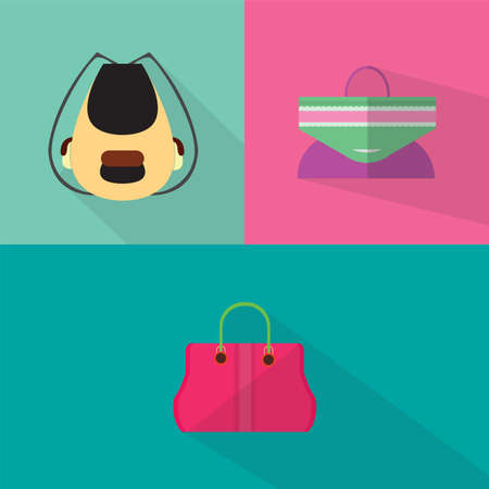 Clothes and Accessories Icons Setのイラスト素材