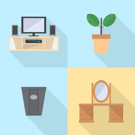 Interior and Furniture Icons Setのイラスト素材