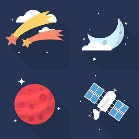Space Icons Setのイラスト素材