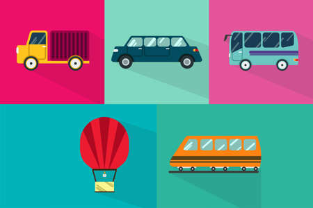 Transport Icons Setのイラスト素材