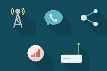 Network and Communicationのイラスト素材