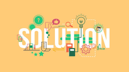 Solution Typography Design Conceptのイラスト素材