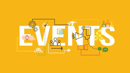 Events Typography Design Conceptのイラスト素材