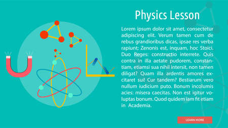 Physics Lesson Conceptual Bannerのイラスト素材