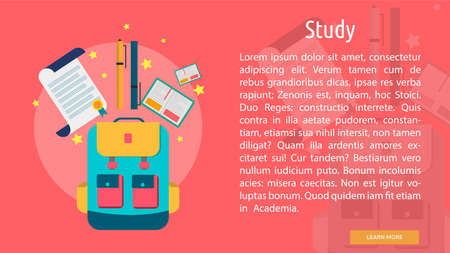 Study Conceptual Bannerのイラスト素材