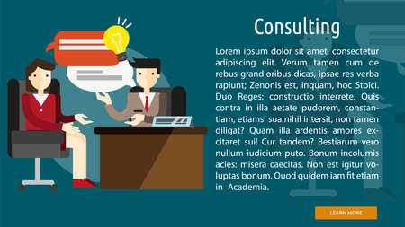 Consulting Conceptual Bannerのイラスト素材