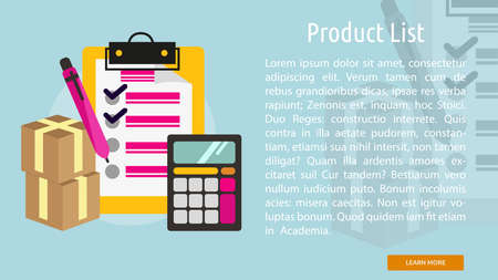 Product List Conceptual Bannerのイラスト素材