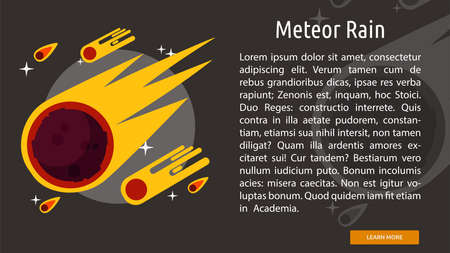 Meteor Rain Conceptual Bannerのイラスト素材